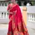 pink color woven meenakari jacquard paithani silk blend fabric ethnic saree