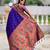 violet color  woven meenakari jacquard designer paithani silk blend fabric ethnic saree