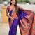 violet color  woven meenakari jacquard designer paithani silk blend fabric ethnic saree