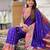 violet color  woven meenakari jacquard designer paithani silk blend fabric ethnic saree