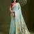 sky blue color paithani weaving muga cotton fabric ethnic partywear saree