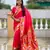 gajri color paithani silk blend woven meenakari jacquard heavy wedding special saree