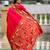 gajri color paithani silk blend  woven meenakari jacquard designer heavy wedding special saree