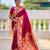 magenta color paithani silk blend  woven meenakari jacquard designer heavy wedding special saree
