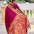 magenta color paithani silk blend  woven meenakari jacquard designer heavy wedding special saree