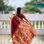 maroon color paithani silk blend  woven meenakari jacquard designer heavy wedding special saree