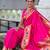 pink color paithani silk blend  woven meenakari jacquard designer heavy wedding special saree