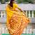 yellow color paithani silk blend  woven meenakari jacquard designer heavy wedding special saree