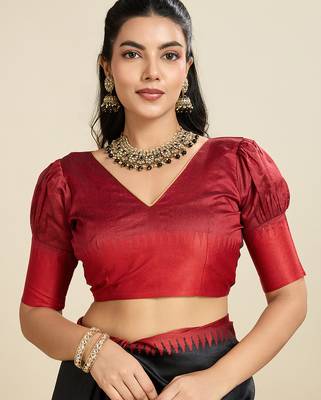 Black khadi raw silk blend wevon pallu border ethnic festive wear saree 5