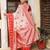 cotton woven designer red and white traditional ceremonial saree