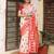 cotton woven designer red and white traditional ceremonial saree