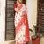 cotton woven designer red and white traditional ceremonial saree
