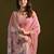 Pink color muga cotton designer ethnic partywear saree