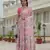 Pink color graceful chinon fabric smart girlie printed ready to wear saree