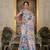 Multy color stylish ready to wear chinon fabric partywear saree