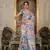 Multy color stylish ready to wear chinon fabric partywear saree