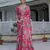 Pink color stylish ready to wear chinon fabric partywear saree