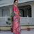 Pink color stylish ready to wear chinon fabric partywear saree