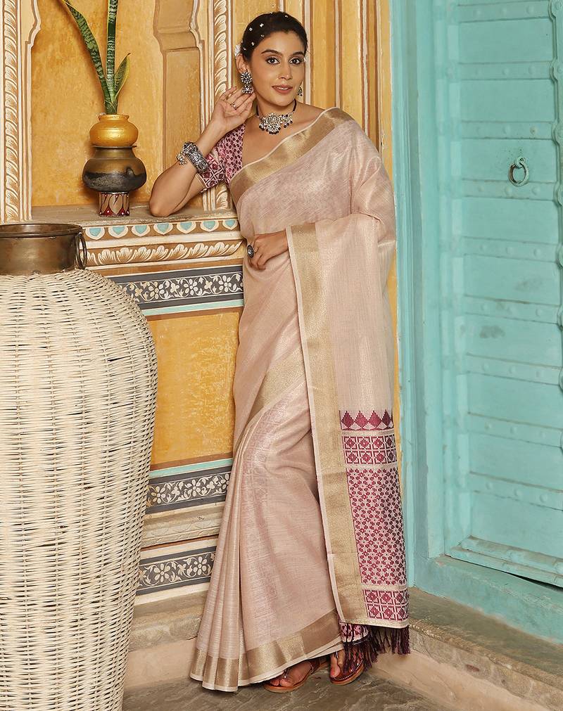 wine color fabric woven designer beautiful fancy saree