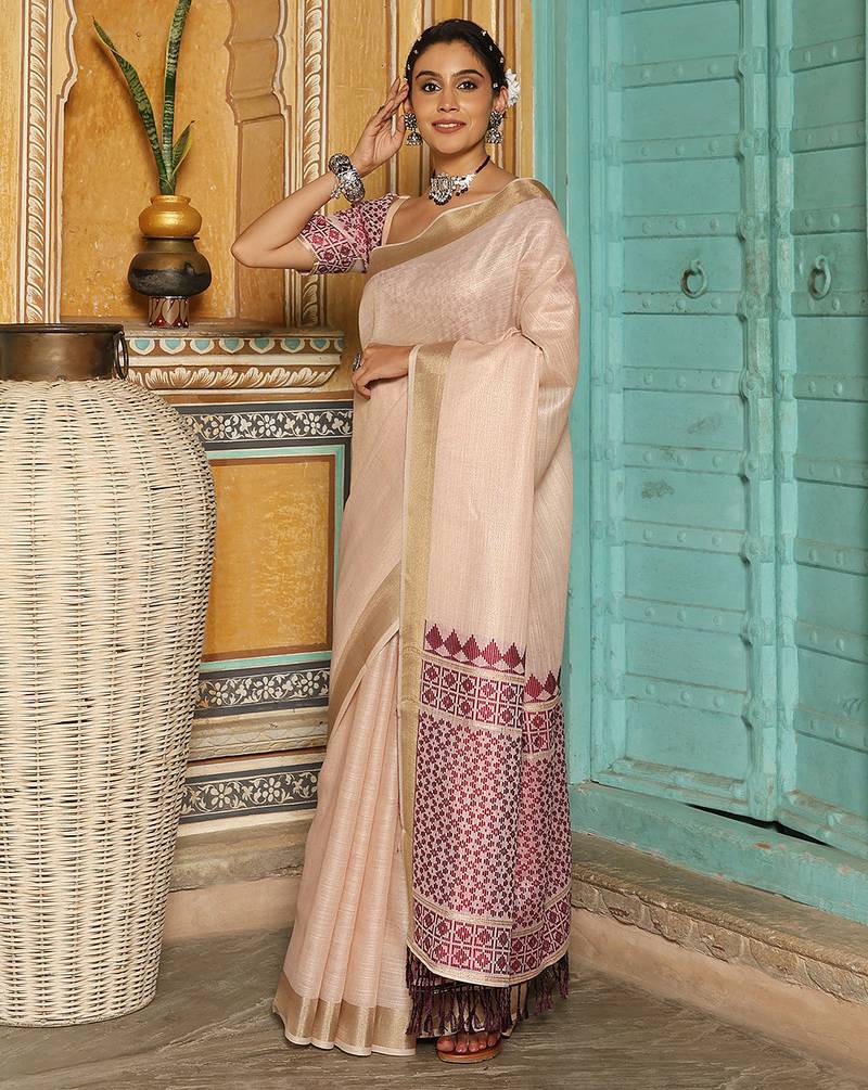 wine color fabric woven designer beautiful fancy saree