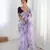 Lavender color fendy fabric stylish girlie saree