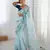 Sky blue color fendy fabric stylish girlie saree