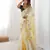 Yellow color fendy fabric stylish girlie saree