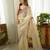 Beige color jimmy choo fabric stylish girlie saree