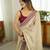 Beige color jimmy choo fabric stylish girlie saree