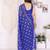 Royal blue color georgette fabric designer foil printed ceremonial saree