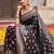 wine color woven designer ethnic silk blend fabric graceful partywear saree