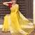 Yellow color rich ethnic cotton based saree with rich woven designer looks
