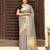 Gray color rich ethnic cotton based saree with rich woven designer looks