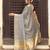 Gray color rich ethnic cotton based saree with rich woven designer looks
