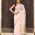 Light pink color rich ceremonial looks cotton based woven designer saree