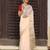 Peach color rich ceremonial looks cotton based woven designer saree