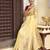 Yellow color rich ceremonial looks cotton based woven designer saree