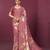 Pink color malai crepe silk fabric designer digital printed ceremonial partywear saree