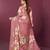 Pink color malai crepe silk fabric designer digital printed ceremonial partywear saree