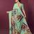 Sea green color malai crepe silk fabric designer digital printed ceremonial partywear saree