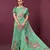 Sea green color malai crepe silk fabric digital printed ceremonial partywear saree