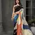 Multy color malai crepe silk fabric digital printed beautiful fancy partywear saree