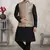 beige printed banarasi silk 3 peice nehru jacket set for men