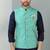 Green jacquard banarasi silk 3 peice jacket set for men