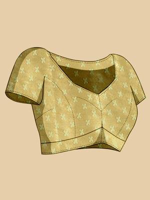 green graceful wevon zari silk blend partywear saree 5