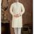 Cream jacqaurd silk brocade straight kurta for men