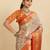 red color graceful wevon jari designer silk blend blended partywear saree