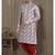 Multi color printed banarasi silk straight kurta for men