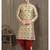 Green printed banarasi silk straight kurta for men