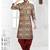 Multi color printed banarasi silk straight kurta for men